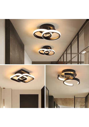 Double C Ac85-265v Metal Tavan Işık Kısılabilir Aydınlatma Koridor Koridor Giriş Yolu Koridor Armatürleri Akrilik Ev Kapalı Lamba Diğer