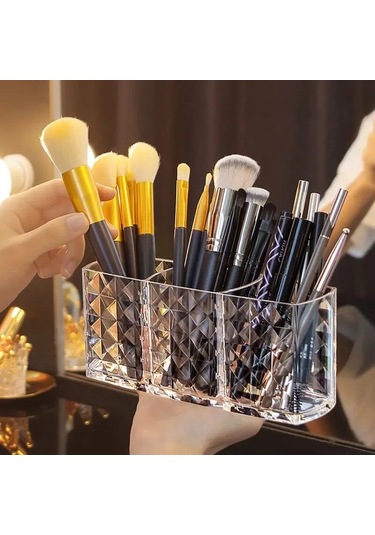 Wholesale11 No.131 Elmas Desenli Ayna Dolap Düzenleyici, Banyo, Şeffaf