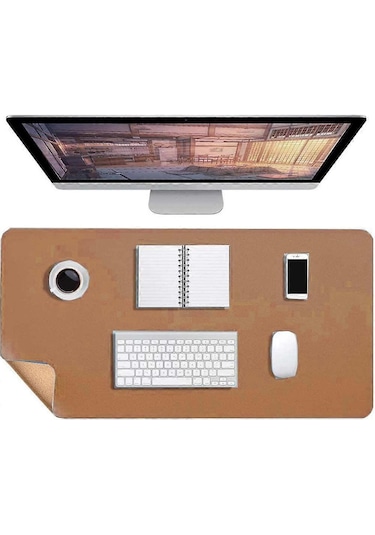 Pu Deri Ve Eco Mantar Masa Matı Çok İşlevli Masa Düzenleyici, Ofis Masa Matı Fmy