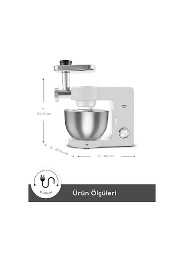 Karaca Multichef Ultra 2000 W 7 LT Stand Mikser