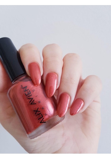 Alix Avien Metalik Turuncu Oje 32 Yüksek Pigmentli Uzun Süreli Kalıcılık Hızlı Kuruma Nail Lacquer 32
