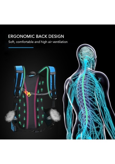 Xianwen 15 L Dış Mekan Bisiklet Sırt Çantası Su Geçirmez Siyah