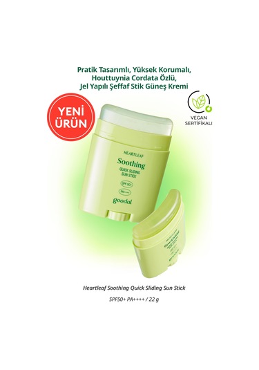 Jel Yapılı Şeffaf Stik Güneş Kremi Goodal Heartleaf Soothing Quick Sliding Sun Stick Spf 50+ Pa++++