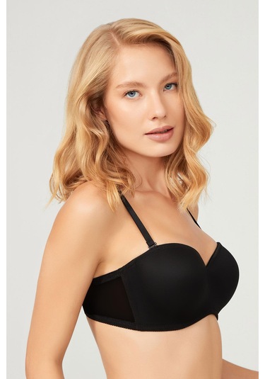 Balenli Toparlayıcı Dolgusuz Straplez Lotus Sütyen 2'li Paket Çok Renkli