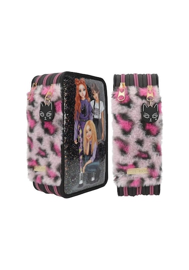 Top Model Üçlü Kalem Kutusu Rebel Kıtty Renkli