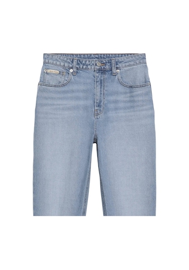 Calvin Klein New Mom Jean Panama Kadın Mavi Kot Pantolon-14793