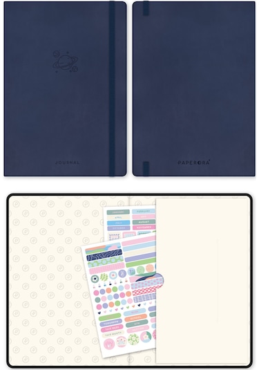 A5 Bullet Journal Noktalı Defter 140 Gr. 80 Yaprak Midnight Lacivert
