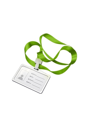 Ulzyvf Yatay Alüminyum Kartlık - İş Kartı Ve Kimlik Askılı Taşıyıcı Yeşil Yeşil