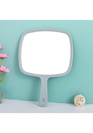 Asma Delikli Açık Mavi Büyük El Aynası Makyaj Aynası Diğer