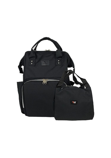 Stylo Star Anne Bebek Bakım Sırt Çantası + Termos Çanta Siyah