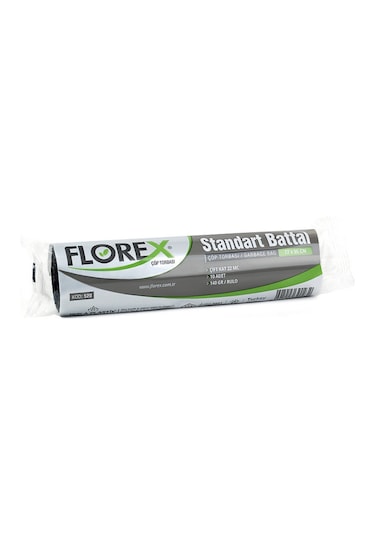Florex Standart Battal Boy Çöp Torbası 72x95 Cm 10'lu Rulo Siyah 10 Rulo (100 Adet)