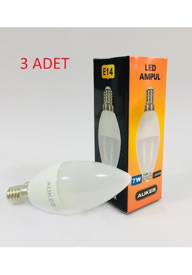 3 Adet 7W E14 Led Mum Ampul