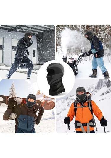 Vkemall Kış Bisiklet Snowboard Antifirar Isı Sağlama Polar Flıss Çok Amaçlı Outdoor Bağlama Kask Kırmızı - Siyah