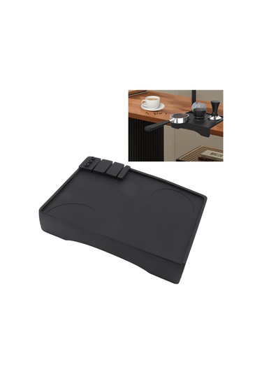 Dofolink Siyah Silikon Kahve Tamper Matı - Dürtme Önleyici, Çeşitli Aksesuarları Saklayabilir, Masa Üstünü Korumak İçin Bar Ve Ofislerde Kullanım Diğer