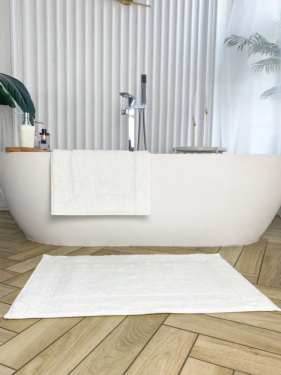 Homy Mood Banyo Ve Tuvalet İçin 2'li Kaymaz Paspas Seti 37005422 Beyaz