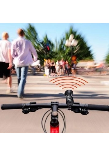 Forte Gt 2121 Yüksek Sesli Elektronik 120 Db Su Gerçirmez Pilli Bisiklet Kornası Siyah