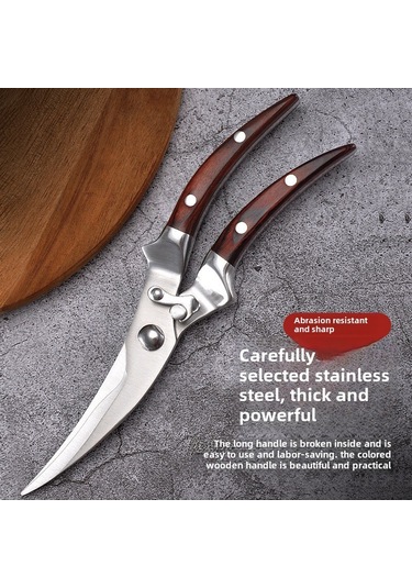 Mufunye Alman Paslanmaz Çelik Ev Çocuğu Yemeği Sert Kemik Kırıcı Mutfak Makası Standart Siyah Plastik Saplı Renkli Kutulu Diğer