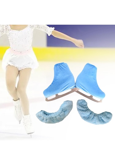 Suntek Buz Pateni Bıçak Kapakları Artistik Patinaj Bot L Mavi
