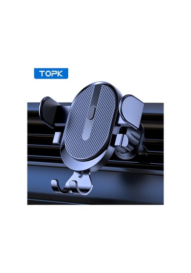 Topk Topk 2023 Otomatik Kilitleme Araç Telefon Tutucu - İphone/samsung Uyumlu Black