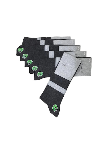 Emre Erkek Bambu Mevsimlik Soket Çorap 267 - 6 Adet Füme