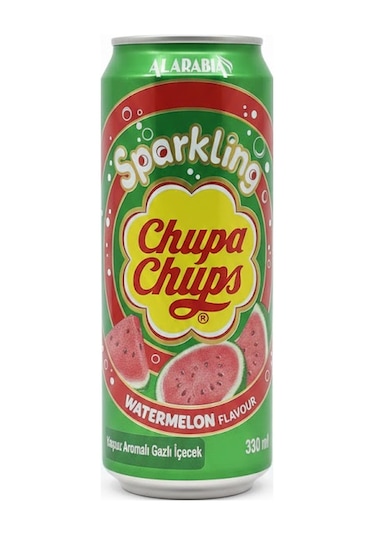 Chupa Chups Sparkling Watermelon Flavour - Karpuz Aromalı Gazlı İçecek 330 Ml