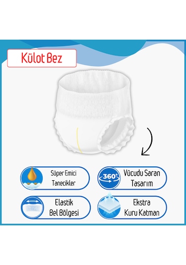 Paddlers Yetişkin Hasta Emici Külot Bez Medium 10 Adet M