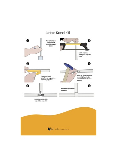 Kablo Kanalı 25x16 Yapışkanlı 4 Adet 8 Metre
