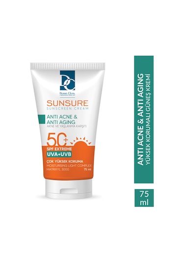 Dermo Clean Sunsure Anti Akneli Cilt Güneş Kremi SPF 50+ 75 ML