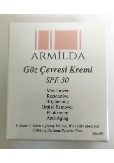 Armilda Göz Çevresi Kremi Spf30 20ml
