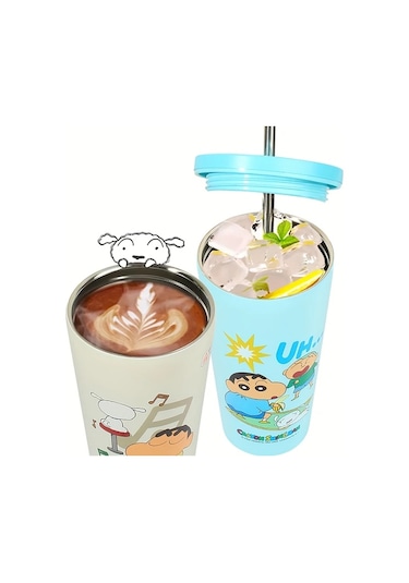 Willowhaven Mor 316 Paslanmaz Çelik Minimalist Matara Sevimli Karakter Çizgi Desen