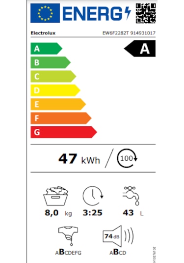 Electrolux EW6F2282T 8 KG 1200 Devir Çamaşır Makinesi