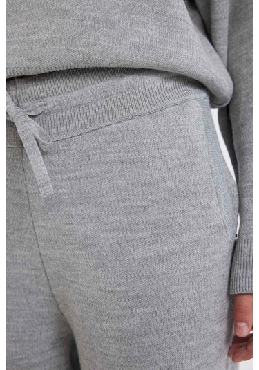 Defacto Jogger Triko Pantolon Cepli Basic Düz Beli Lastik Bağcıklı R1701AZ24WNGR211 Gri