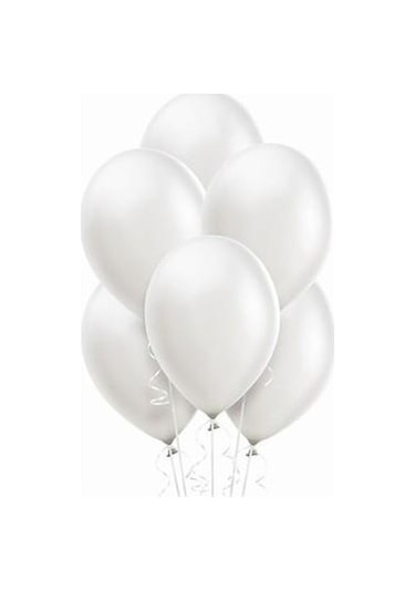 Balonevi Balon Metalik Beyaz 12 İnc 100 Lü