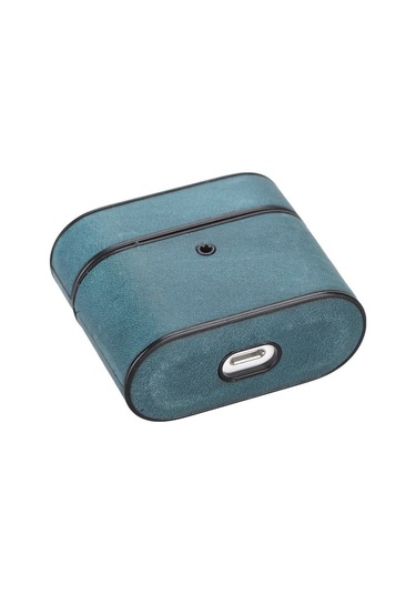 Toyigoo Toyigoo Casquet Apple Airpods 3.nesil Uyumlu Deri Kılıf Aa32 Mavi