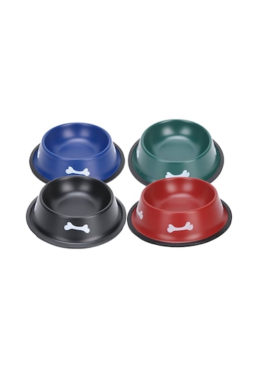 Büyük Boy Renkli Metal Mama Kabı