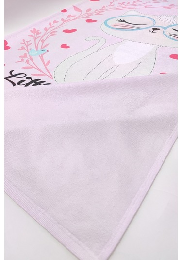 Sevimli Kedi Dijital Baskılı 70x140 Cm Çocuk Plaj Havlusu