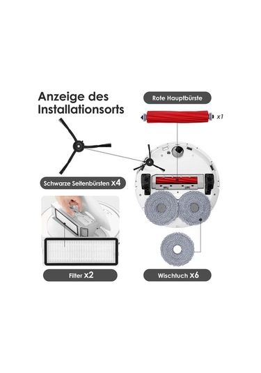 Flybuy Roborock Qrevo S Yedek Mop Bezi, Aksesuar Seti, Yüksek Kalite, Temizlik Aksesuarları
