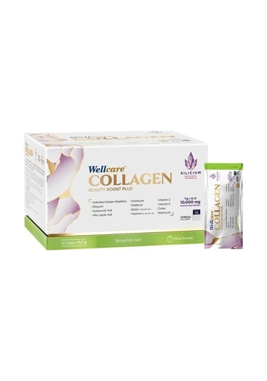 Wellcare Beauty Boost Plus Elma Aromalı Kolajen 30 Saşe