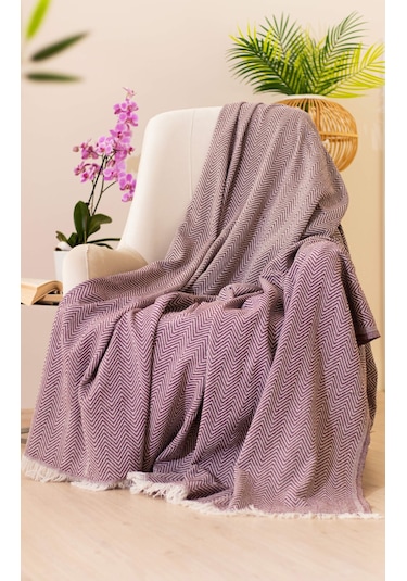 Tabu Home Dokuma Cozy Comfort Bordo Tv Battaniyesi