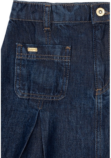 U.s. Polo Assn. Kız Çocuk Koyu Mavi Etek Jean 50304244-dn0023 Dark Blue Koyu Mavi