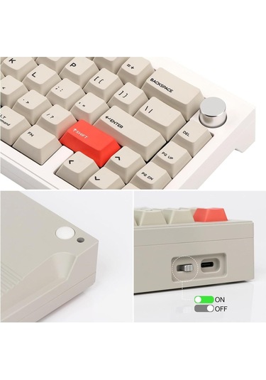 V65 V2 Kablosuz/kablolu Mekanik Klavye Vıa Programlanabilir Yazılım Led Alüminyum Cnc Gövde, Win/mac