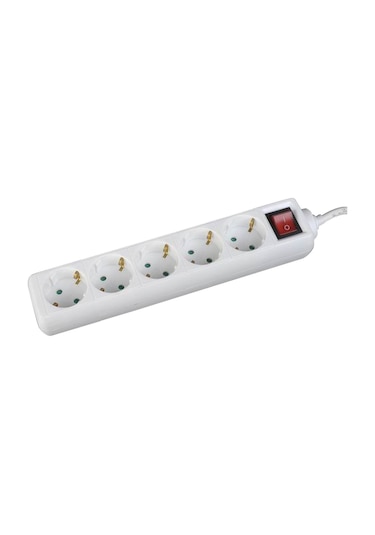 Philips SPS1050A/51 Tam Bakır Kablolu 5'li Çocuk Korumalı Priz 2 Metre Beyaz