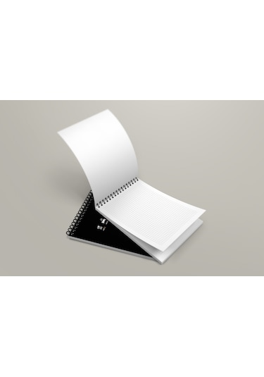 Notebook for Developers - Eat Sleep Code Repeat - Siyah - Kısmi Lak'lı Yumuşak Kapak - 50 Yaprak - Kareli - Spiralli Bloknot