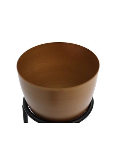 Summus Metal Ayaklı Saksı Büyük Boy Bronz