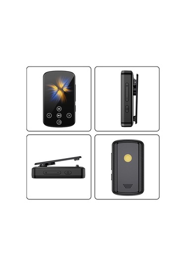 Flybuy Bluetooth 5.4 Kablosuz Mp3 Çalar - 1.5 İnç Dokunmatik Ekran, Fm Radyo, Ses Kayıt, Spor Ve Seyahat İçin Taşınabilir Müzik Çalar