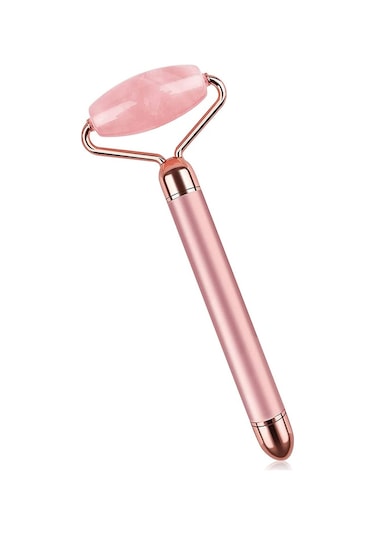 Leezsing Güzellik Barı Elektrikli Yeşim Silindir Yüz Masaj Aleti 2'si 1 Arada Yüz Masaj Aletleri Cilt Bakımı Yüz Cildi Sıkılaştırma Sıkılaştırıcı-558 Çok Renkli