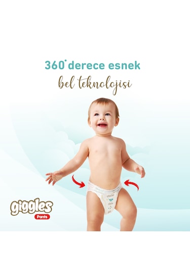 Giggles Pants Külotlu Bebek Bezi 4 Numara Maxi 150 Adet