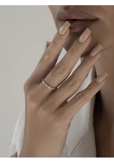 Sılverme Gümüş Örgü Yüzük 925 Ayar İnce 269786124 Gümüş