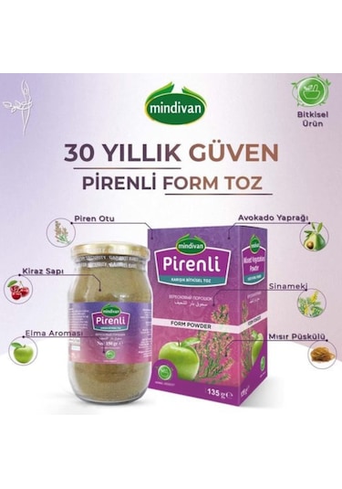Mindivan Pirenli Karışık Bitkisel Elma Toz 135 G