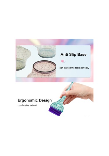 Mufunye Saç Boyama Ve Bakım Seti - Mavi Renk, Fırçalı Ve Kase İkili Paket